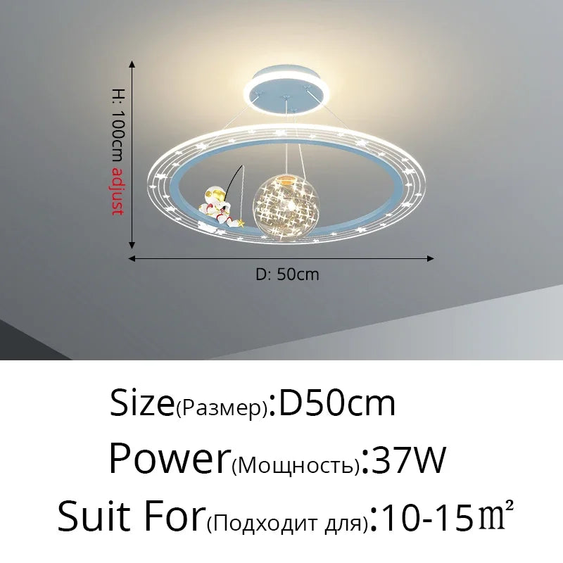 plafonnier moderne blanc rose étoiles concentrique télécommande lumière variable enfants chambre