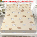 drap housse imprimé lapins mignons motif enfant moderne élastique coton polyester lit chambreDecoration