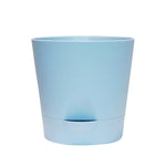 cache pot moderne auto arrosant plastique texture mat couleur bleu rose clairintérieur extérieur