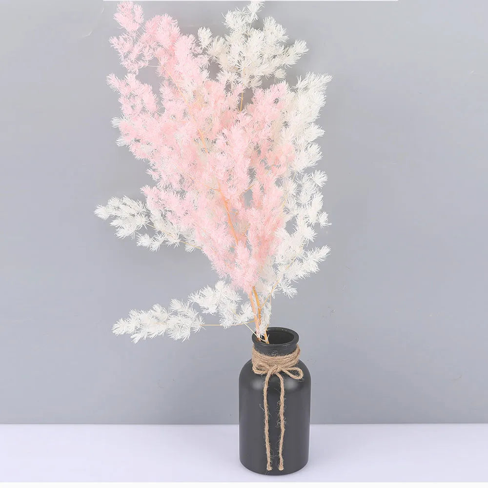 plantes artificielles bouquet fleurs séchées naturelles pin éternel décoration intérieure moderne vase livres