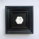 sculpture décorative blanche relief classique fixée mur blanc relief opacité classique
