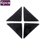 protections d'angle triangulaires adhésives tapis meubles antislip noires grises minimalistes 12pcs poils longs alvéolées