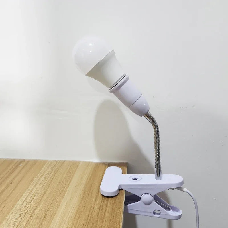 lampe pince flexible blanc moderne interrupteur tête lit table lecture