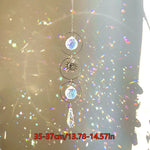 décoration murale cristal transparent multicolore lune soleil étoiles coeurs artisanal