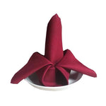 serviettes table rouge bordeaux satinées classiques 48x48cm décoration mariage noël restaurant