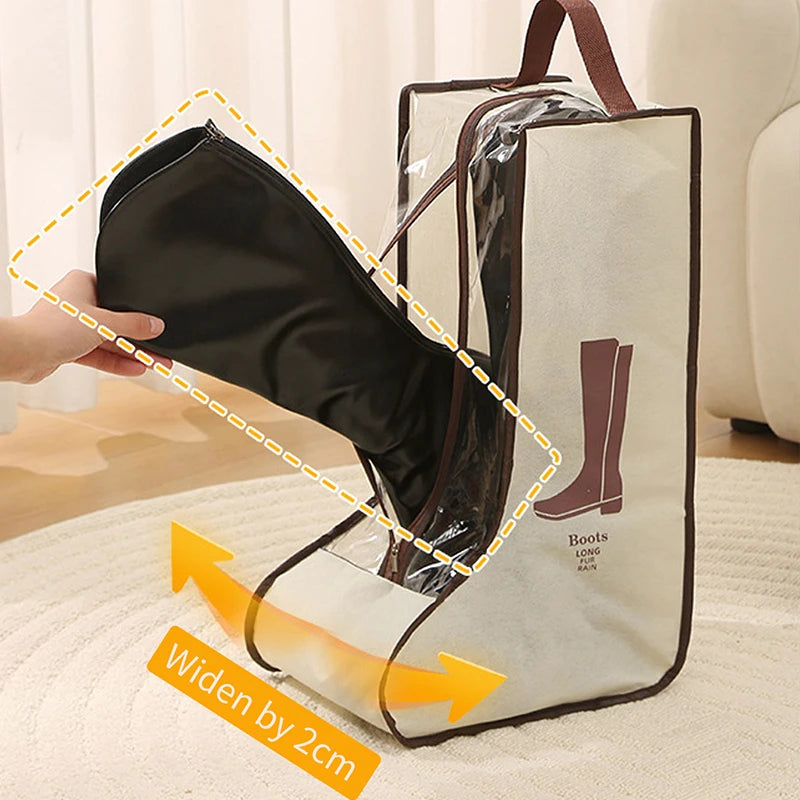 sac chaussures portable beige marron motif géométrique transparent poignées détachables moderne pratique