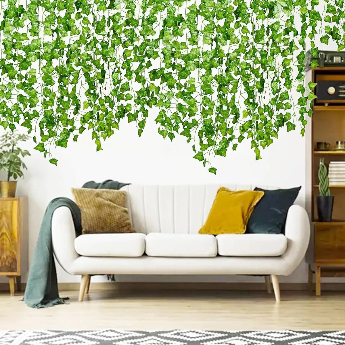 guirlande artificielle feuilles vert lierre naturelle extérieur décoration maison jardin mariage 10m 20m 30m