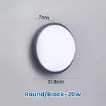 lampe murale moderne surface mounted extérieure led 15w 20w blanc ronde ovale étanche