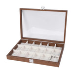 boîte bijoux moderne blanc marron neutre réutilisable clapets 12 18 24 30 grilles