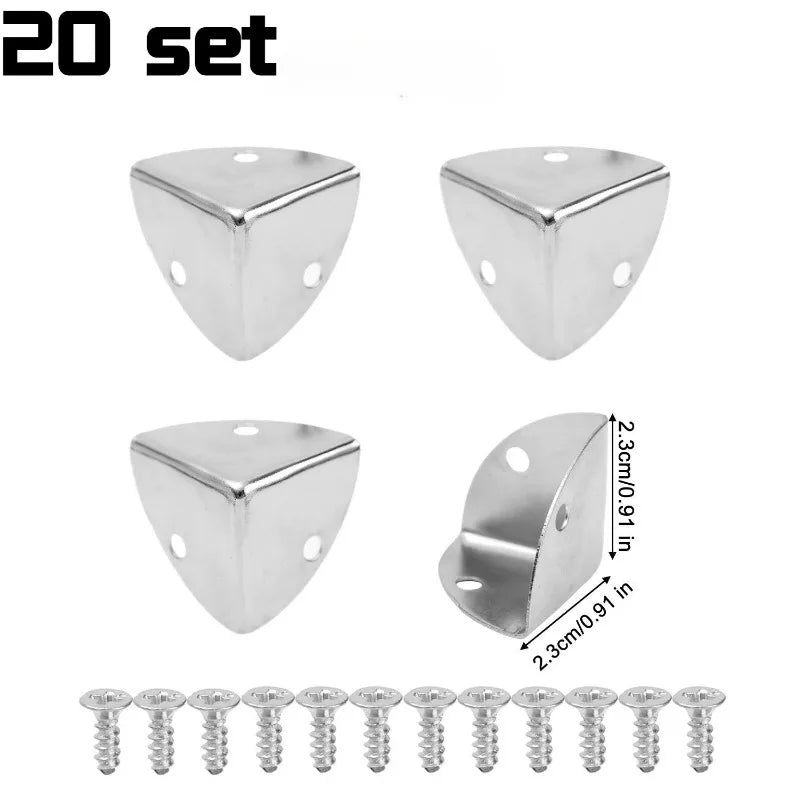 protège coins métal noirs 40 pièces vis modernes bricolage bois