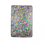 couverture coloriage enfant multicolore graffiti animaux créative daim polyester lavable DIY