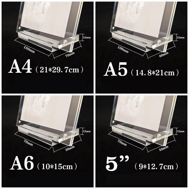 support présentation transparent moderne clips documents affiches certificats étiquettes prix a4 a5 a6 clips