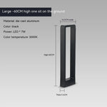 Lampe solaire moderne alliage d'aluminium led ip65 étanche noir minimaliste jardinextérieur