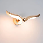lampe murale moderne dorée ailes oiseau stylisées éclairage intérieur chambre salon corridor bar opacité