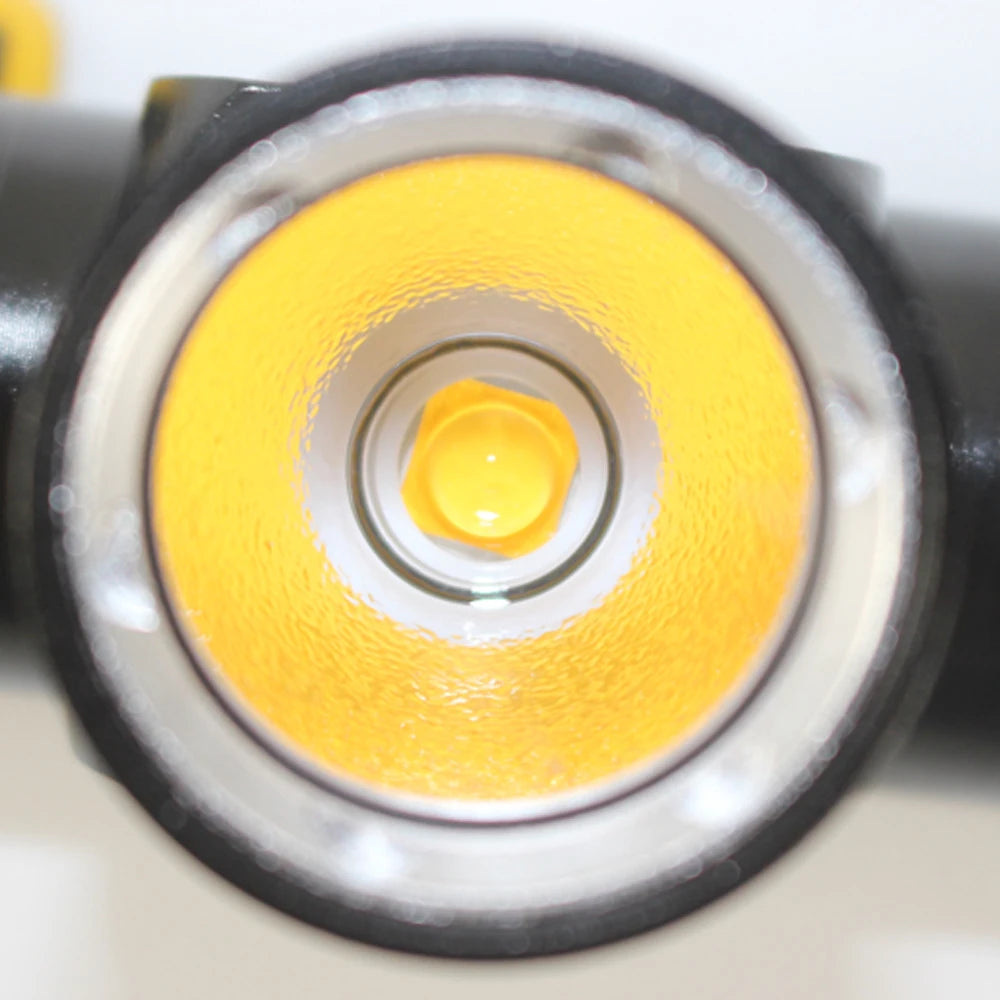 lampe torche plongée noire ceinture ajustable mode haut bas 30w led pratique compact exploration