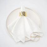 serviettes coton orange rose gris beige table classique réutilisables festive fourchette couteau