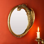 miroir ovale baroque dragon doré moderne décoration intérieure hauteur largeur