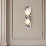 lampes murales modernes blanc marbré globes led étude chambre salon entree