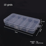 boîtes rangement transparentes modernes 10 compartiments 15 compartiments poignées bijoux fournitures artisanales