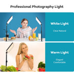 lampe led photo noir modulaire trépied réglable 12 pouces cct 2800k 9000k cdi 100