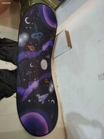 tente pliable enfantine paysage fantastique violet bleu noir blanc vert orange rose gris stars