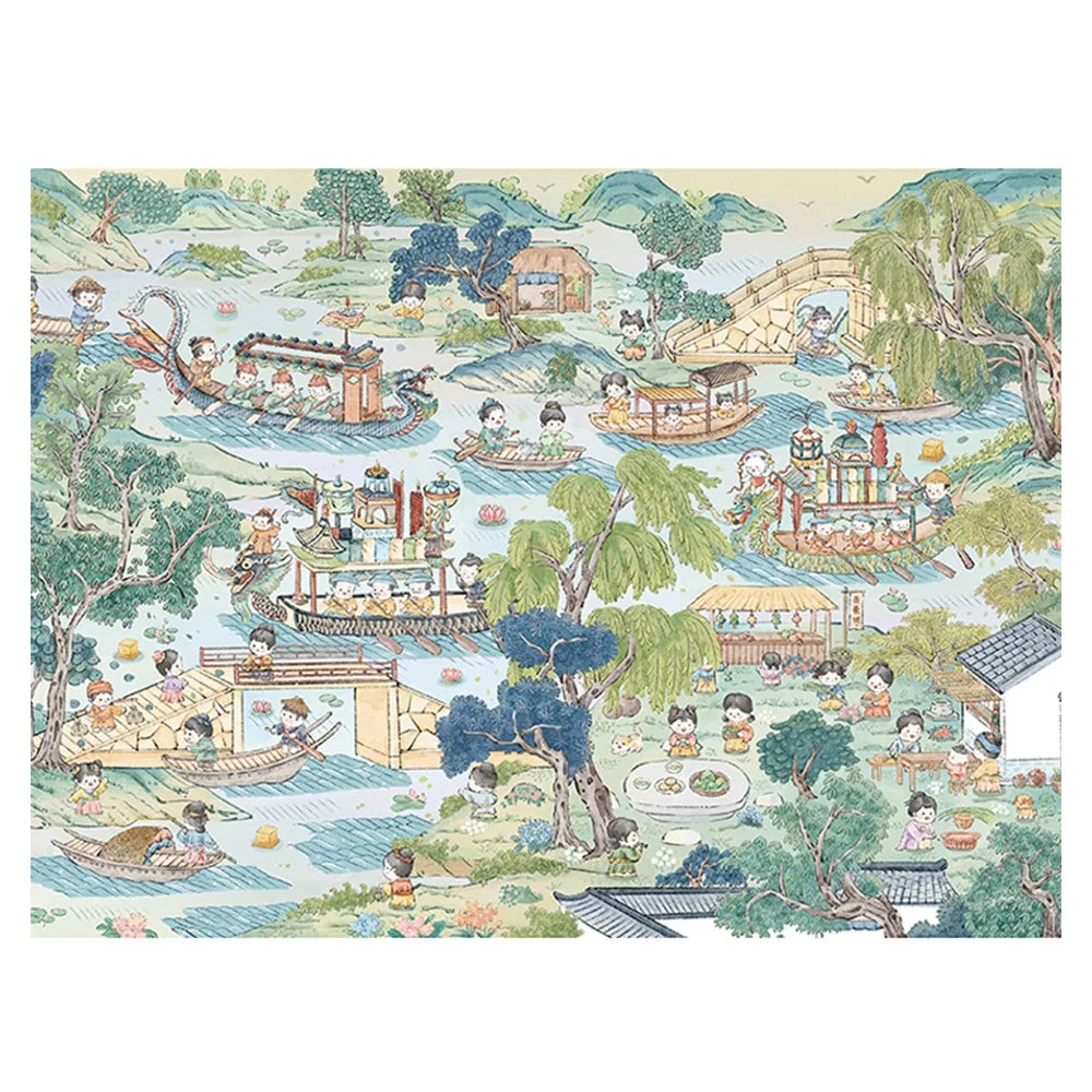 autocollants 3d multicolores illustration village artiste scènes effet diy peinture huile superposés autoadhésifs