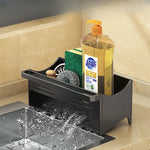 support rangement cuisine noir moderne brosse gant lingette savon serviette carreaux