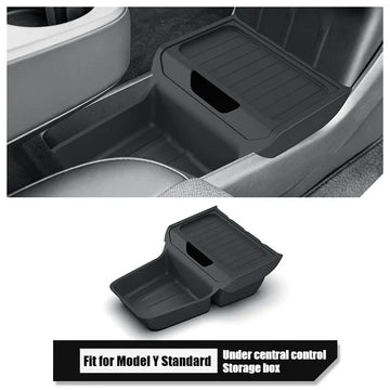 organisateur console centrale auto noir tpe waterproof rangement tesla model standard minimaliste