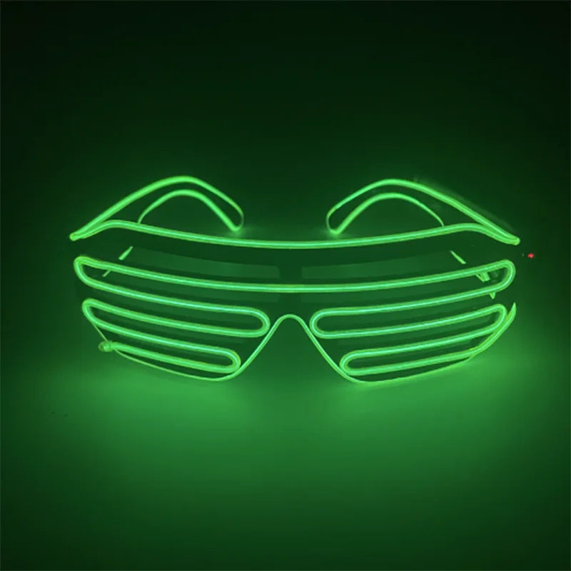 lunettes lumineuses multicolores stripes horizontales moderne occasion fête Halloween Nouvel An discothèque