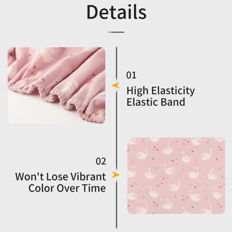 tapis changement bébé gris clair coeurs arc ciel cygnes élastiques moderne doux rose pâle