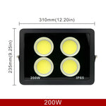 projecteur led cob ip65 moderne 220v 50w 100w 200w 300w noir clips câbles
