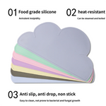 matelas nuage imperméable multicolore moderne assiette chat facile nettoyer silicone placemat