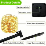 guirlande lumineuse solaire rgb extérieure décoration jardin fêtes ambiances festives led imperméable ip65