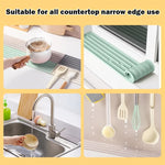 tapis drainage silicone vert gris noir orange rayures horizontales moderne pratique évier comptoir bar