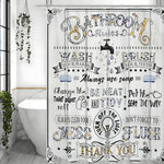 rideau douche blanc motif humoristique gouttes d'eau métalliques vintage 170x180cm 200x180cm