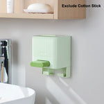 distributeur serviettes boîte anti poussière couvercle moderne rayures verticales adhésif blanc vert orange salle