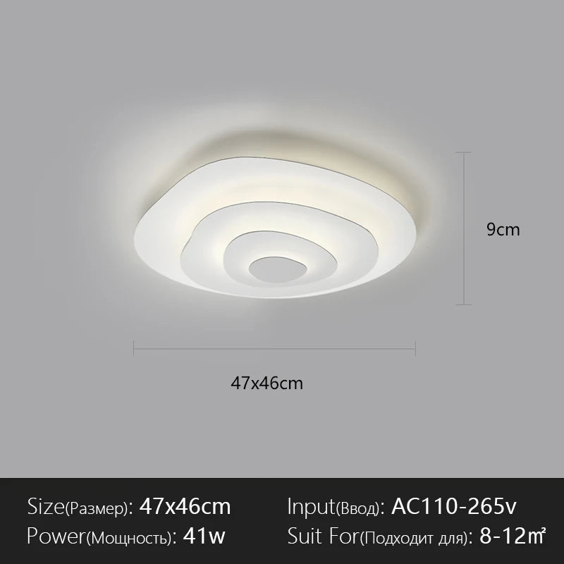 luminaire moderne led circulaire concentrique blanc beigeclair minimaliste contemporain fixepla