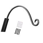 support mural plante suspendue noir métal rustique vis chevilles incluses