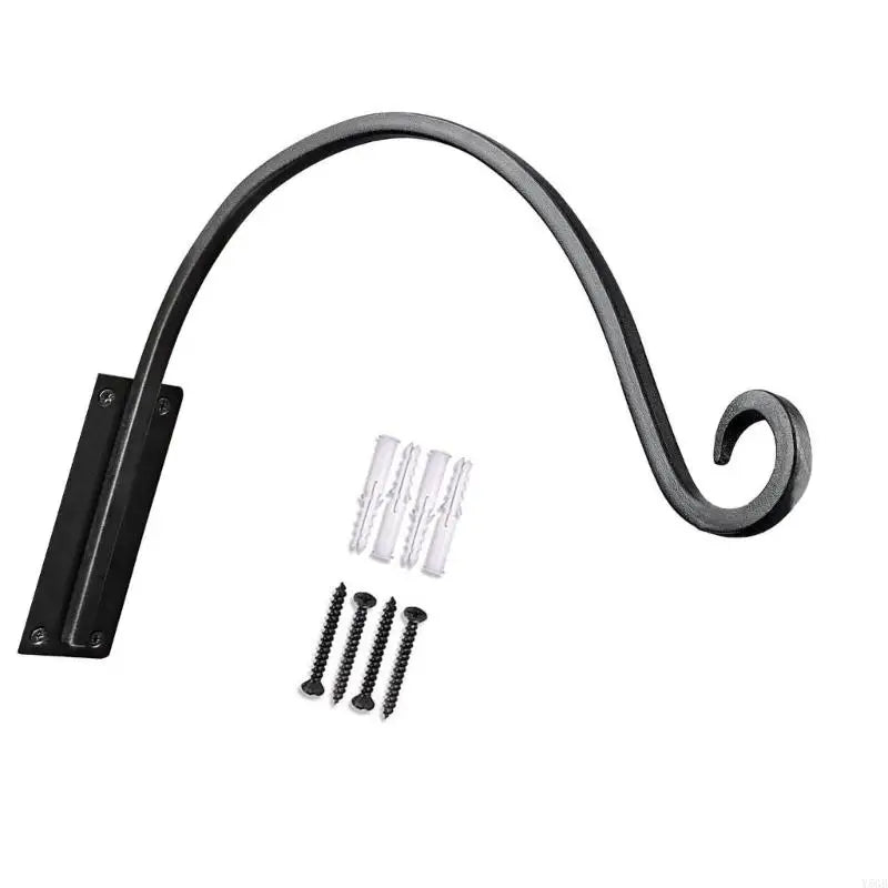 support mural plante suspendue noir métal rustique vis chevilles incluses