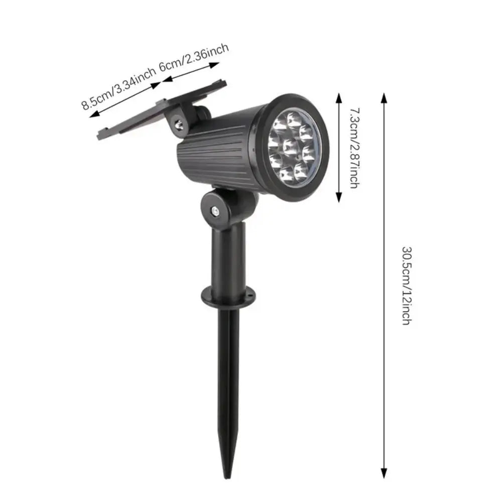 projecteur solaire led noir moderne étanche ip65 réglable autonomesextérieur jardin