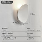 Lampe murale LED moderne minimaliste aluminium noir blanche extérieure IP65 étanche