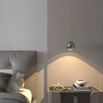 Suspension lumineuse moderne sphérique brillante noir argent or salon chambre