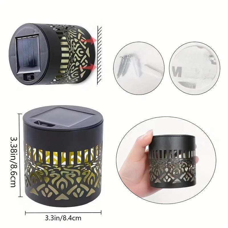 lampe solaire murale mandala décorative motif floral orientaliste imperméable extérieur jardin véranda couloir
