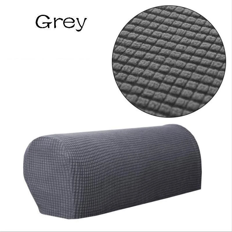 protège accoudoirs canapé tissu carreaux moderne adhésif rouge gris vert
