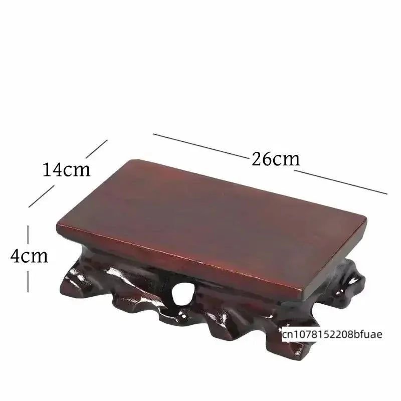 support bois sculpté classique miniature base décoration intérieure pot fleurs bonsaï succulentes tréfonds marron