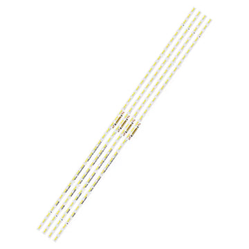 barrette lumineuse led jaune blanche rouge opalescente technique 3v 385mm 37leds