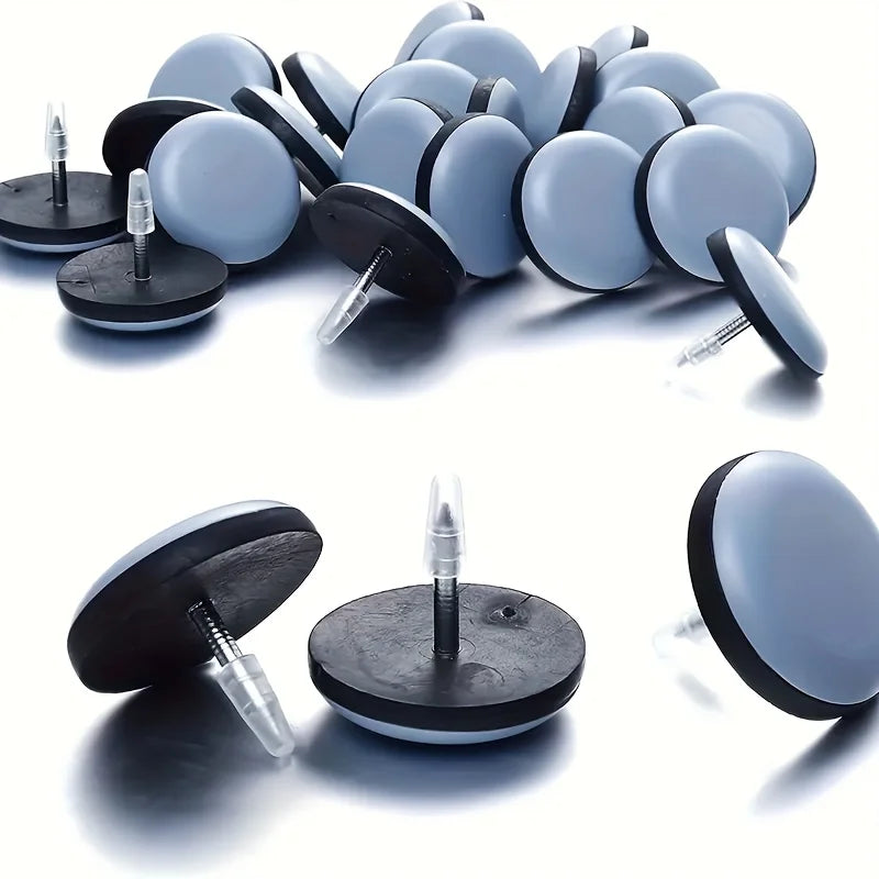 protections pieds meubles bleu noir 16 pièces 22mm 19mm lisses modernes fixées tapis bois