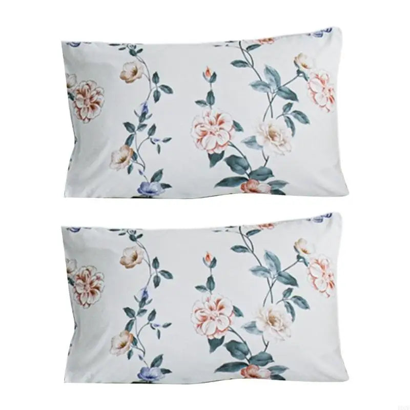 parure lit drap housse taies d'oreiller motif fleurs moderne élégant