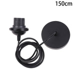 support lampe suspendue moderne minimaliste noir blanc rond lisse 50cm 80cm 120cm 200cm