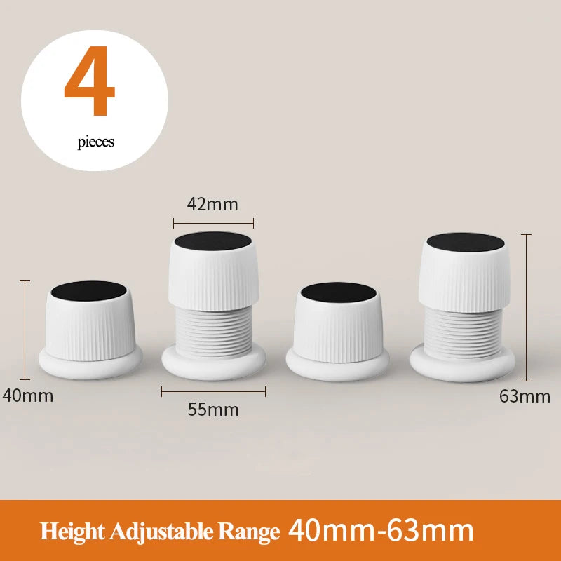 pieds ajustables anti vibration meubles adhésifs antidérapants blanc gris noir mousse moderne